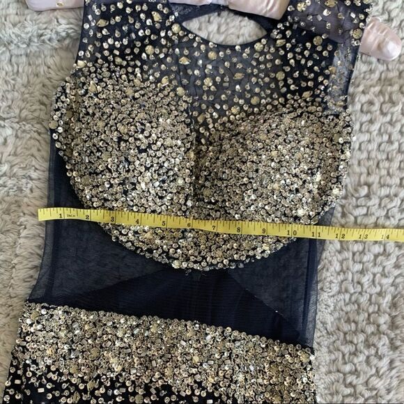 Gorgeous Navy Formal (Prom) Dress Embellished With Sequin’s & Crystals - Picture 8 of 15